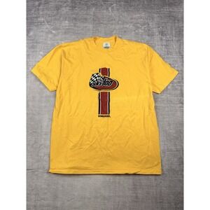 Ski Doo Shirt Mens Large Yellow Vtg 90s Bombardier Snowmobile‎ Single Stitch